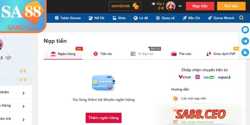 Nạp Rút Tiền 2 Các bước nạp rút tiền hợp lệ, nhanh chóng và an toàn